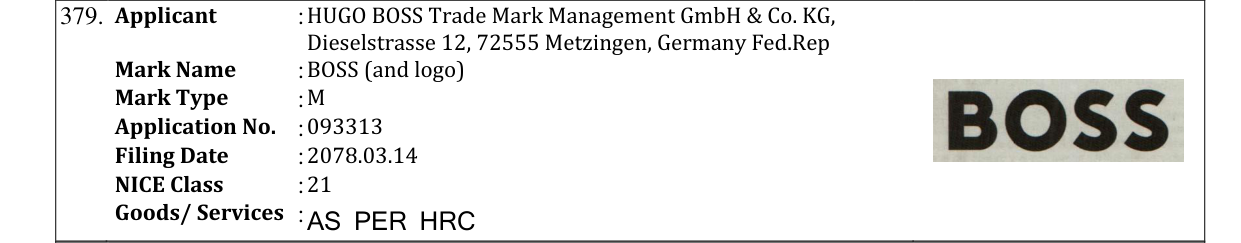 Original bulletin entry for BOSS (and logo)