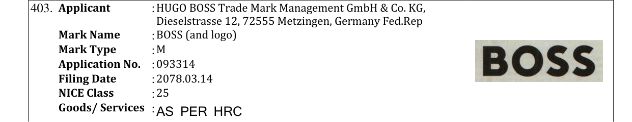 Original bulletin entry for BOSS (and logo)