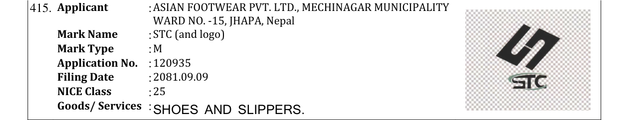 Original bulletin entry for STC (and logo)