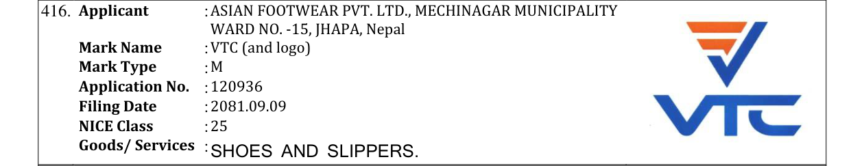 Original bulletin entry for VTC (and logo)