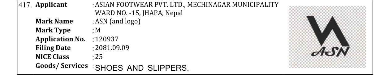 Original bulletin entry for ASN (and logo)