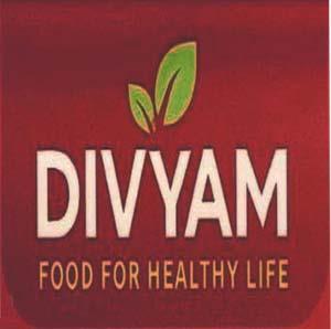DIVYAM FOOD FOR HEALTHY LIFE (and logo) trademark logo