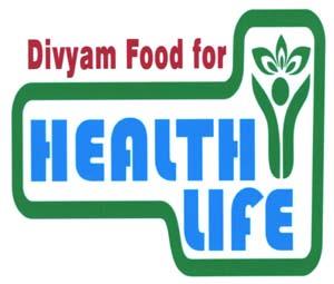 DIVYAM FOOD FOR HEALTHY LIFE (and logo) trademark logo