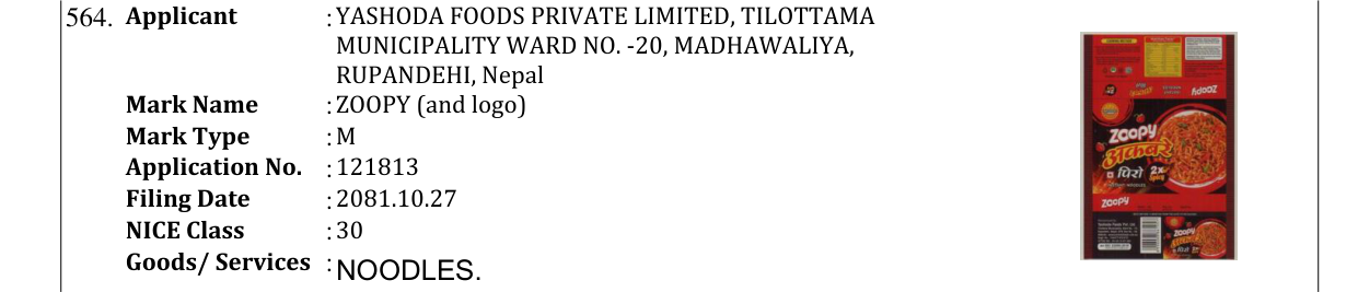 Original bulletin entry for ZOOPY (and logo)