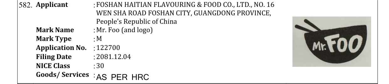 Original bulletin entry for Mr. Foo (and logo)