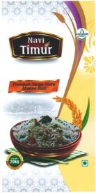 NAVI TIMUR PREMIUM STEAM JEERA MASINO RICE (and logo) trademark logo