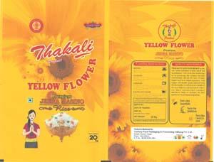 THAKALI YELLOW FLOWER (and logo) trademark logo