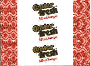 CENTER FRESH MINT ORANGE (and logo) trademark logo