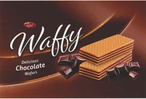 WAFFY CHOCOLATE (and logo) trademark logo
