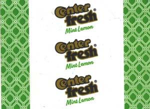 CENTER FRESH MINT LEMON (and logo) trademark logo