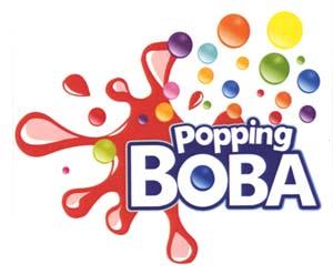 POPPING BOBA (and logo) trademark logo