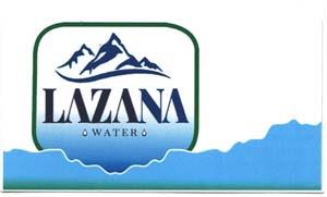 LAZANA WATER (and logo) trademark logo