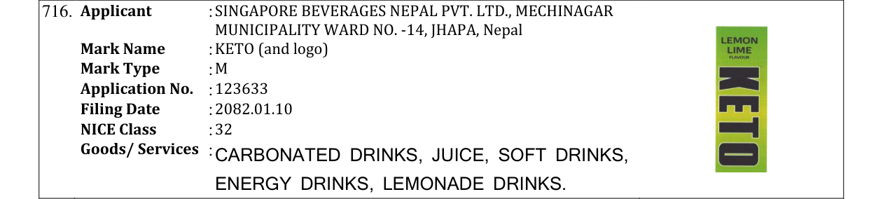 Original bulletin entry for KETO (and logo)