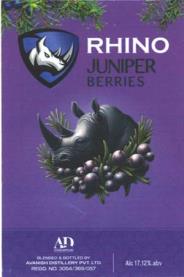 RHINO JUNIPER BERRIES (and logo) trademark logo