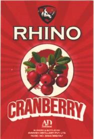 RHINO CRANBERRY (and logo) trademark logo