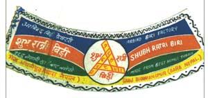 SHUBH RATRI BIDI (and logo) trademark logo