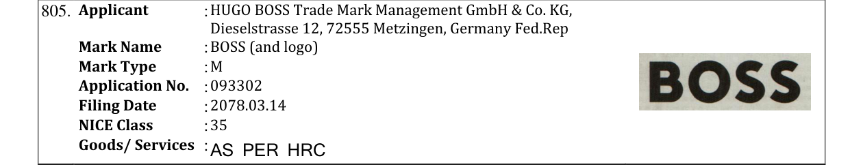 Original bulletin entry for BOSS (and logo)