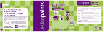 ASIAN PAINTS TRACTOR EMULSION ADVANCED (and logo) trademark logo