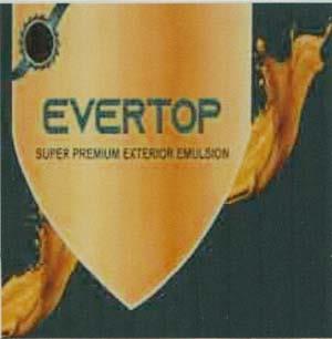 EVERTOP SUPER PREMIUM EXTERIOR EMULSION (and logo) trademark logo
