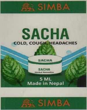 SIMBA SACHA (and logo) trademark logo
