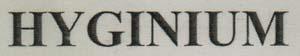 HYGINIUM (and logo) trademark logo