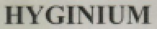 HYGINIUM (and logo) trademark logo