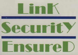 LINK SECURITY ENSURED (and logo) trademark logo