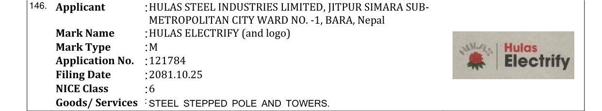 Original bulletin entry for HULAS ELECTRIFY (and logo)
