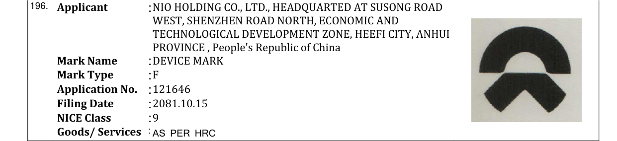 Original bulletin entry for DEVICE MARK