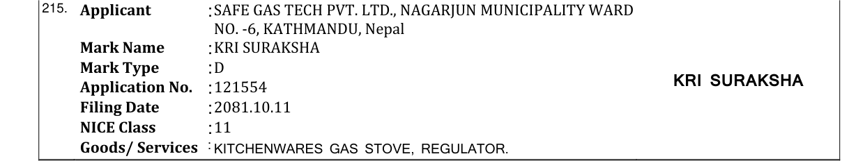 Original bulletin entry for KRI SURAKSHA