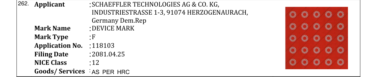 Original bulletin entry for DEVICE MARK