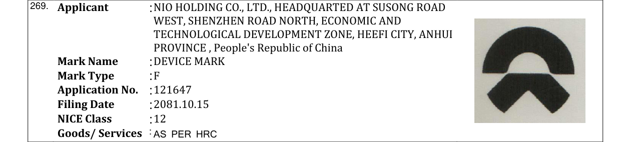 Original bulletin entry for DEVICE MARK