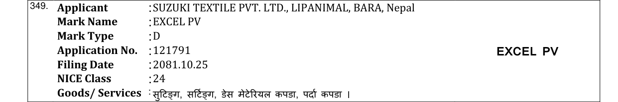 Original bulletin entry for EXCEL PV