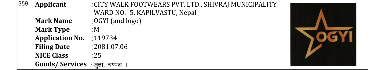 Original bulletin entry for OGYI (and logo)
