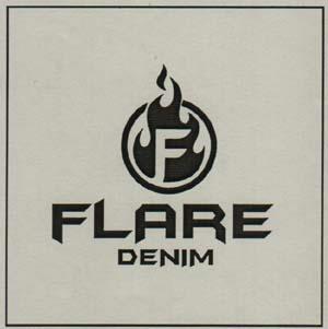 FLARE DENIM (and logo) trademark logo