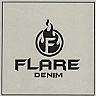 FLARE DENIM (and logo) trademark logo