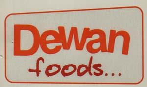 DEWAN FOODS (and logo) trademark logo