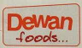 DEWAN FOODS (and logo) trademark logo