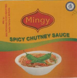 MINGY SPICY CHUTNEY SAUCE (and logo) trademark logo