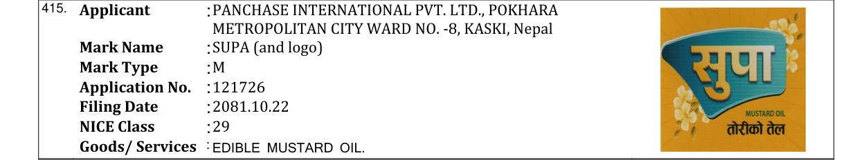 Original bulletin entry for SUPA (and logo)