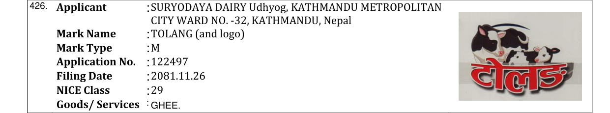 Original bulletin entry for TOLANG (and logo)