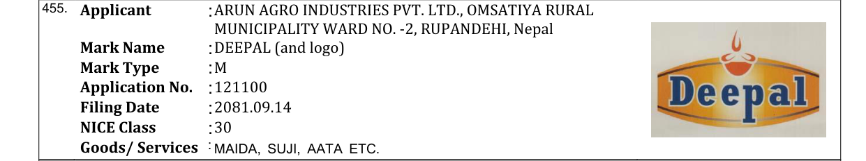 Original bulletin entry for DEEPAL (and logo)