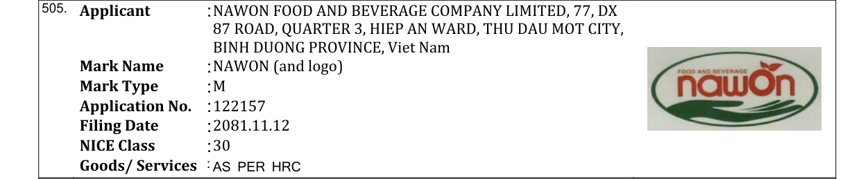 Original bulletin entry for NAWON (and logo)