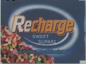 RECHARGE SWEET SUPARI (and logo) trademark logo