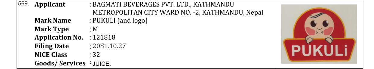 Original bulletin entry for PUKULI (and logo)