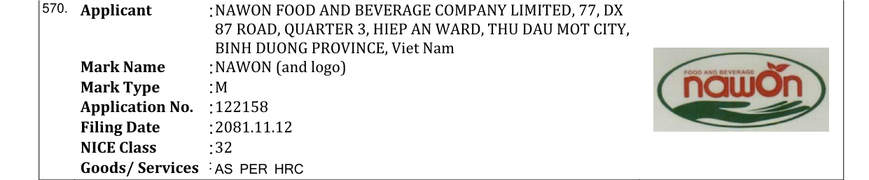 Original bulletin entry for NAWON (and logo)