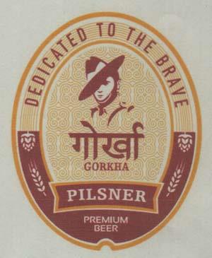 GORKHA PILSNER (and logo) trademark logo