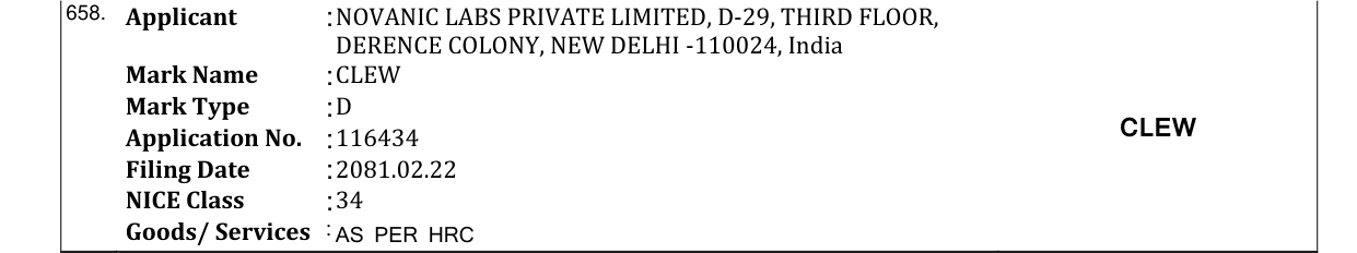 Original bulletin entry for CLEW