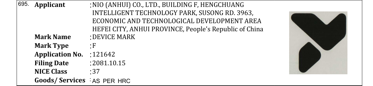 Original bulletin entry for DEVICE MARK