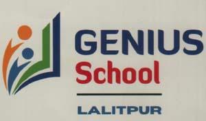 GENIUS SCHOOL LALITPUR (and logo) trademark logo